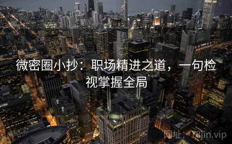 微密圈小抄:职场精进之道,一句检视掌握全局 微密圈小抄:职场精进之道,一句检视掌握全局